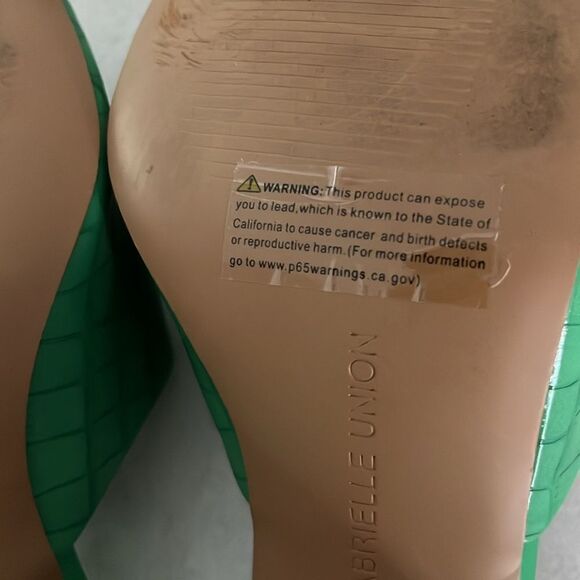 Gabrielle Union Dayanara Croc Embossed Heel Mule worn on photo Shoot SZ 10 - Picture 11 of 13